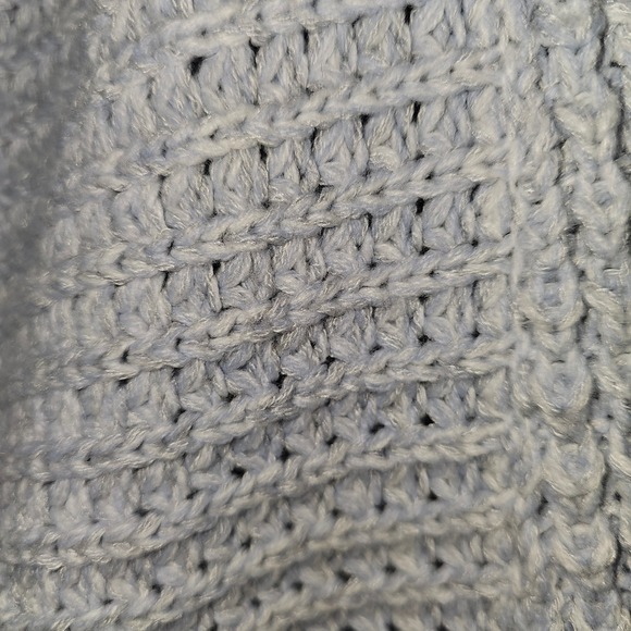 John + Jenn Chunky Knit S Cardigan Blue Cozy Oversized Lagenlook Boho Minimalist - Picture 6 of 16